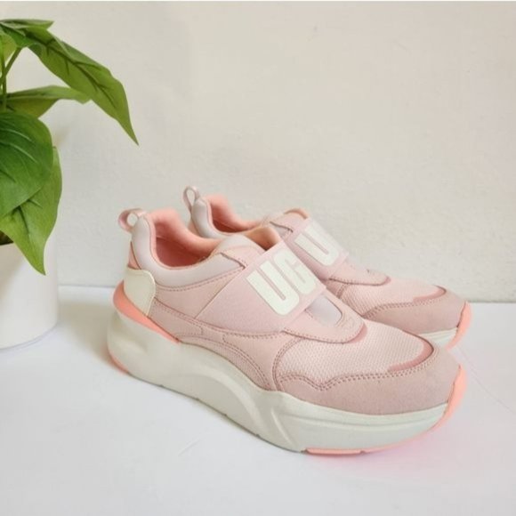 UGG Shoes - Ugg Posie Pink / White La Flex Slip On Trainer, Size 7
